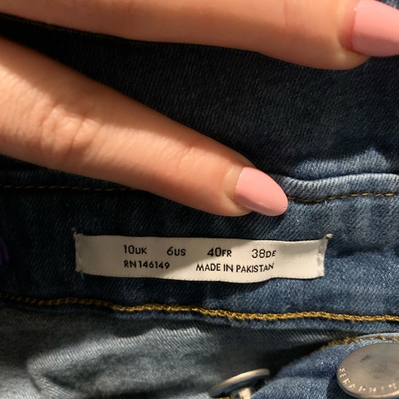 Seraphine Denim Maternity Overall Shorts Size 6 - Picture 3 of 3